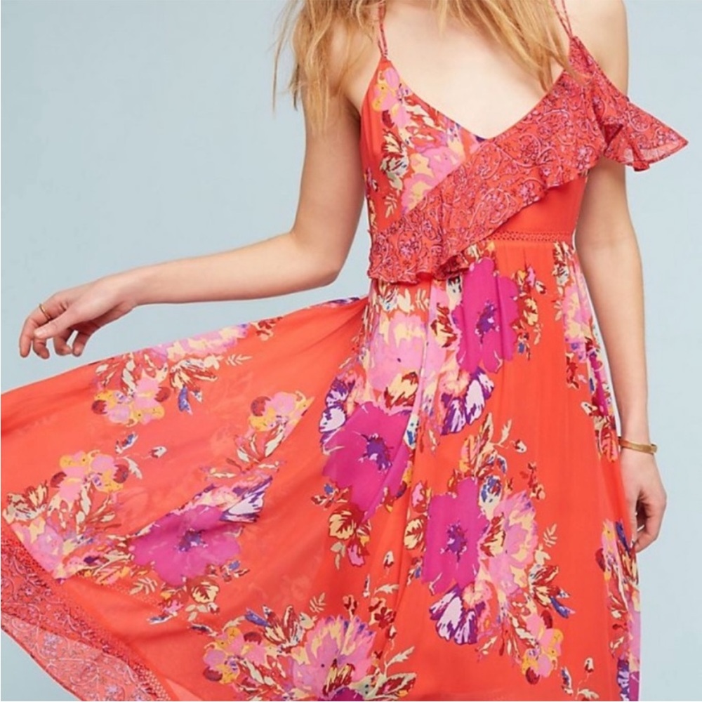 Maeve Grecia Ruffle Midi Dress - Picture 8 of 10